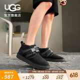 UGG秋季男士舒适纯色平底圆头时尚靴纽姆搭扣休闲雪地靴 1118570 BLK | 黑色 43