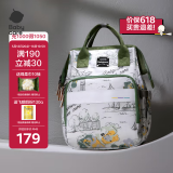 babycare妈咪包多功能母婴妈妈外出轻便手提双肩遛娃包 赛里曼风景绿小号
