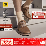 CAT卡特休闲皮鞋男士复古工装轻户外软牛皮防滑通勤鞋P725212N3AMC29 浅褐 42