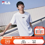 FILA  斐乐官方男士短袖T恤2025运动时尚纯棉圆领针织衫