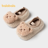 巴拉巴拉地板袜防滑点胶冬季加厚加绒婴幼儿保暖袜子学步不滑208424172204