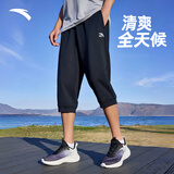 安踏运动裤男士夏季休闲针织七分裤薄款透气跑步短裤百搭男裤子