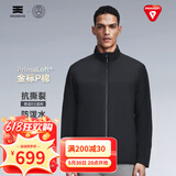天石鹅铠甲Primaloft金标P棉棉服男士连帽春秋季户外运动夹克外套G435 黑色 立领60g/㎡ 2XL （185/104A）