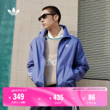 adidas休闲简约三条纹梭织立领夹克外套男装阿迪达斯官方三叶草 深蓝 L