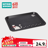 NITORI宜得利家居 长方形欧式托盘家用放杯子密胺托盘猫咪 猫咪 S