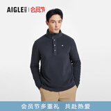 AIGLE艾高抓绒衣经典款POLARTEC户外保暖休闲耐穿半拉链上衣男士 海军蓝 BE484 M (175/92A)