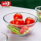 青苹果耐热玻璃碗和面盆欧式沙拉碗加厚揉面盆4.35L超大容量