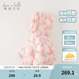 戴维贝拉（DAVE＆BELLA）儿童羽绒服女童上衣男童羽绒衣冬装新款宝宝衣服保暖小童外套 小兔印花【现货】DB4238127 100 cm（建议身高90-100cm）