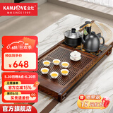 金灶（KAMJOVE）自动上水整套茶具套装 鸡翅木实木茶盘功夫茶台茶海电热茶炉K-185 搭配K9黑色版 茶具 茶渣桶 1个