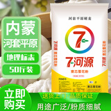 七河源【河套平原麦芯雪花粉】内蒙粉50斤 大包装面粉 家庭装  双层包装