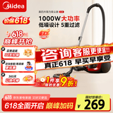 美的（Midea）【国家补贴15%】卧式轻音吸尘器C6 家用有线大吸力强力大功率小型地毯车载除螨吸尘机宠物家庭吸 C6