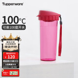 特百惠（Tupperware）茶韵500ML塑料杯 男女学生便携夏季水杯子大容量办公用 美唇红