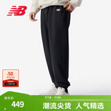 NEW BALANCE NB 官方运动裤男款休闲宽松长款针织卫裤裤子 BK AMP41519 XL