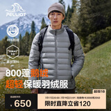 伯希和（Pelliot）户外轻薄羽绒服男女冬800蓬鹅绒保暖外套冲锋衣内胆11340821灰M