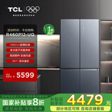 TCL460升十字双开门四门58厘米超薄嵌入大容量家用冰箱一级变频 零缝隙嵌入 多点离子杀菌R460P12-UQ