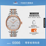 天梭（TISSOT）官旗  瑞士手表力洛克系列时尚自动机械男表送男友毕业礼物 银盘钢带  T006.407.22.033.00