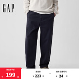 Gap男装弹力斜纹布休闲裤长裤714169 藏蓝色 31 /32