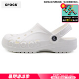卡骆驰（crocs）洞洞鞋男鞋女鞋 25夏季新款运动鞋平底沙滩鞋透气情侣凉鞋拖鞋子 贝雅系列-全白色/建议拍小一码 39-40 (250mm)