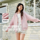 森马（Semir）迪士尼外套女中长款连帽宽松针织卫衣2025春休闲夹克109125108001