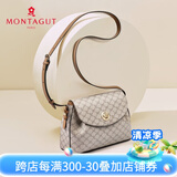 梦特娇（MONTAGUT）2025新款包包女包斜挎包时尚百搭单肩包女老花妈妈包母亲节礼物 杏色R7612125012