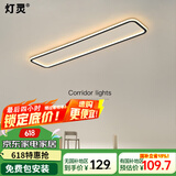 灯灵过道灯led客厅语音智能吸顶长条灯卧室极简阳台走廊玄关灯具饰 60*20cm 单色白光20W