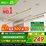 金贵夫人 晾衣架升降阳台三杆手摇晾衣杆手动室内晒衣架家用凉衣架 香槟金 2m 三杆 【高硬度碳钢】圆杆