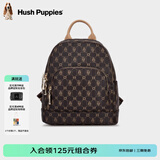 暇步士（Hush Puppies）背包女士双肩包新款时尚印花潮流百搭大容量通勤女包旅行包 咖色/巴吉度HA-211220850