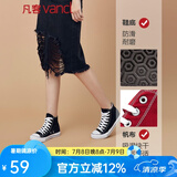 凡客诚品凡客帆布鞋高帮女款休闲运动鞋潮鞋板鞋 黑色 34