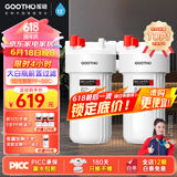 GOOTHO大白瓶前置过滤器 全屋家用自来水过滤净水器大通量大蓝瓶中央过滤通用滤芯除余氯阻垢 10寸双联增强抑菌【PP+BBC】