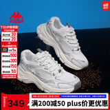 卡帕（Kappa）氢轨鞋厚底老爹鞋女子夏季透气网面鞋休闲运动跑鞋 经典白 39