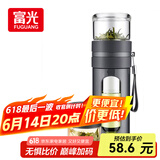 富光玻璃杯 高硼硅泡茶杯子 茶水分离杯 商务办公便携塑玻水杯男女士
