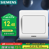 西门子（SIEMENS）开关插座 一开单控面板 86型暗装面板 远景雅白色