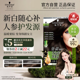 施华蔻（Schwarzkopf）怡然滋养染发霜3.06浓韵栗棕 染发剂染发膏植物人参 多次盖白补染