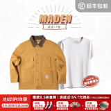 马登工装 美式复古重磅密歇根帆布夹克男春季阿美咔叽翻领猎装外套 密歇根夹克+短t组合 2XL