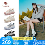骆驼（CAMEL）【王俊凯同款】登山鞋女机甲户外丑萌鞋 L25M202007 米/银/黑 36