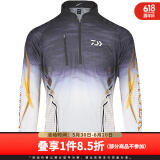 达亿瓦（DAIWA） 新款 一击防晒服 防紫外线钓鱼防晒衣衣夏季冰丝透气长裤 春夏 立领款防晒上衣 黑色 L
