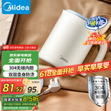美的（Midea）电热水壶烧水壶小型家用便携差旅 0.6L开水壶智能断电304不锈钢无缝内胆SH06X6-103