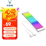 京品鹿棱镜四代PRO战隼F12棱镜PLUS积木版水冷12CM机箱风扇正反向无线拼接ARGB神光同步PWM温控制器集线 显卡发光线白色窄（单8pin/双8PIN用）