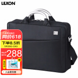 乐上（LEXON）电脑包手提单肩包男士商务苹果笔记本包14英寸简约出差公文包蓝黑