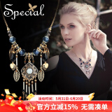 special复古短款项链锁骨链女颈链流苏镂空个性衬肤神秘 黑色 流苏镂空项链【预售6.30】