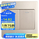 公牛（BULL）墙壁开关 G07系列 二开单控开关 86型面板G07K211C(U6) 香槟金