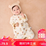 巴拉巴拉婴儿男童连体新生儿宝宝包屁衣女童爬服夹棉2024加厚208424133205