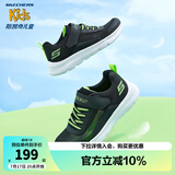 Skechers斯凯奇童鞋儿童运动鞋新款夏季易弯折男女童透气网鞋405238L 男童/黑色/柠檬色/BKLM 28.5