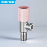悍高（HIGOLD） 304不锈钢角阀黄铜角阀厨房冷热水加厚止水阀卫浴角阀防爆角阀 波纹单热角阀4分出水