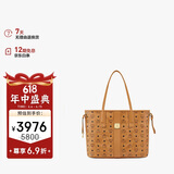 MCM 【12期免息】LIZ 中号托特包双面子母包手提购物袋 干邑色