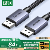 绿联DP线2.1版16K60Hz8K240HzDisplayPort 4K高清适用电脑显卡接显示器电竞连接线1.5米兼容1.4 35282