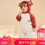 巴拉巴拉童婴儿连体羽绒服连体衣宝宝衣服冬哈衣爬服208424120202