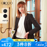 G2000女装商务休闲西服上衣 季新款气质OL通勤修身小西装女00710002 黑色/99(商务修身版) S