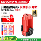 大有（Devon）12V锂电无刷电钻5208手电钻冲击钻5209电动螺丝刀起子机50牛米 12V电池5165-2.0Ah三星芯