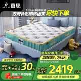慕思（de RUCCI） 爱迪奇 青少年单双人席梦思进口乳胶弹簧床垫（蓝色） 1.2*2.0m